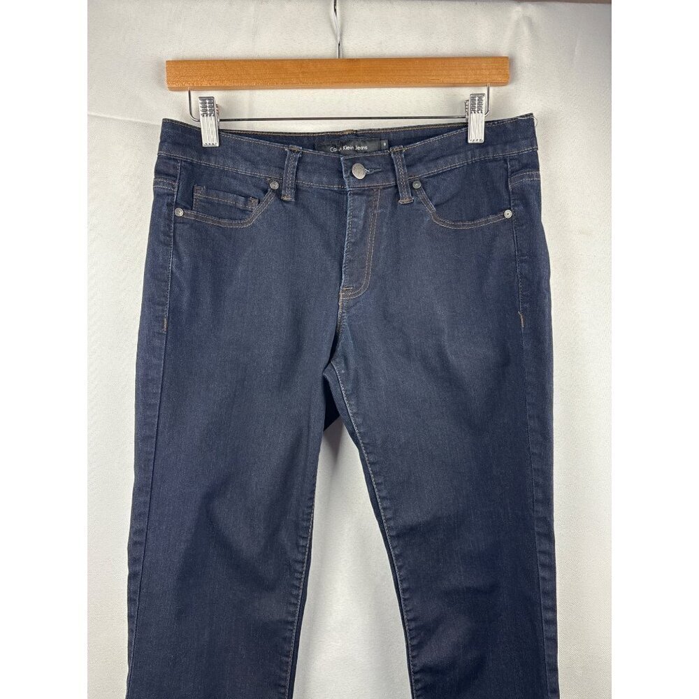Calvin Klein Womens Dark Wash Denim Jeans Size 8